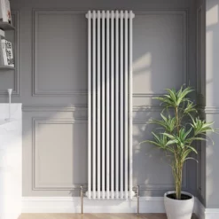 Park Lane Traditional Vertical Colosseum Triple Bar Column Radiator White - 1800 X 470mm
