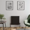 DuraTherm Horizontal Double Flat Panel Designer Radiator - 600 X 608mm Black