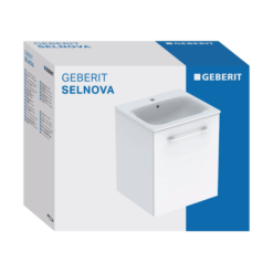 Geberit Selnova Square S Grab & Go 550mm Basin With 1 Drawer Vanity Unit Pack White - 501.248.00.1 -UK Bathroom Supplies Sales 91434743 2f5c 4f3f 9f4f 76b239dd0744