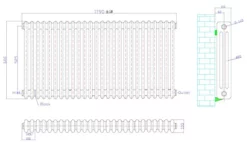 Park Lane Traditional Colosseum Triple Bar Column Radiator Anthracite 600 X 1190mm -UK Bathroom Supplies Sales 91990ffb 4e66 4b0e 8462 1399b522c948