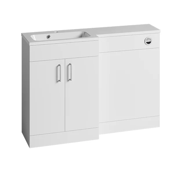 Essential Montana L-Shape 1200mm Left Hand Vanity Unit Gloss White - EFP904WH 3 Essential Montana L-Shape 1200mm Left Hand Vanity Unit Gloss White - EFP904WH