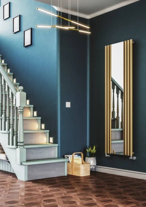 Terma Rolo-Mirror Designer Radiator 1800x590mm Brass - WGROM180059KBRAUC01 6 Terma Rolo-Mirror Designer Radiator 1800x590mm Brass - WGROM180059KBRAUC01 - Image 4