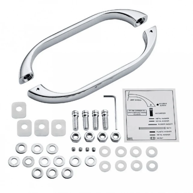 Ideal Standard Hand Grips For Steel Bath Chrome - S1588AA 3 Ideal Standard Hand Grips For Steel Bath Chrome - S1588AA