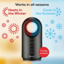 TCP Smart Portable Bladeless Fan Heater 1500W Black - HJAY1090 -UK Bathroom Supplies Sales 96725597 f669 46a5 929a e65479bf798c