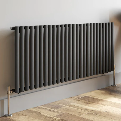 DuraTherm Horizontal Oval Tube Single Panel Designer Radiator - 600 X 1560mm Anthracite 5 DuraTherm Horizontal Oval Tube Single Panel Designer Radiator - 600 X 1560mm Anthracite - Image 3