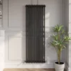 Park Lane Traditional Vertical Colosseum Double Bar Column Radiator Black - 1600 X 560mm -UK Bathroom Supplies Sales 9732efa4 d87f 4248 a301 1547bd273f08