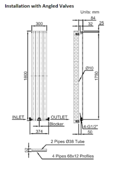 DuraTherm Vertical Single Flat Panel Designer Radiator - 1800 X 300mm White -UK Bathroom Supplies Sales 97d71918 e3c4 482b 936c f1a4398a8971 1