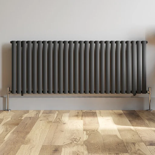 DuraTherm Horizontal Oval Tube Single Panel Designer Radiator - 600 X 1560mm Anthracite 6 DuraTherm Horizontal Oval Tube Single Panel Designer Radiator - 600 X 1560mm Anthracite - Image 4
