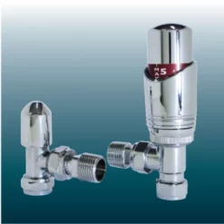 Towelrads 15mm Angled TRV & Lockshield Set - Chrome - TRBA0404N16-A