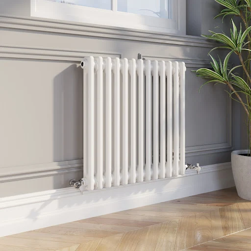 Park Lane Traditional Colosseum Double Bar Column Radiator White 600 X 605mm 4 Park Lane Traditional Colosseum Double Bar Column Radiator White 600 X 605mm - Image 2