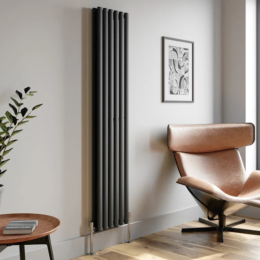 DuraTherm Vertical Oval Tube Double Panel Designer Radiator - 1800 X 360mm Anthracite 5 DuraTherm Vertical Oval Tube Double Panel Designer Radiator - 1800 X 360mm Anthracite - Image 3