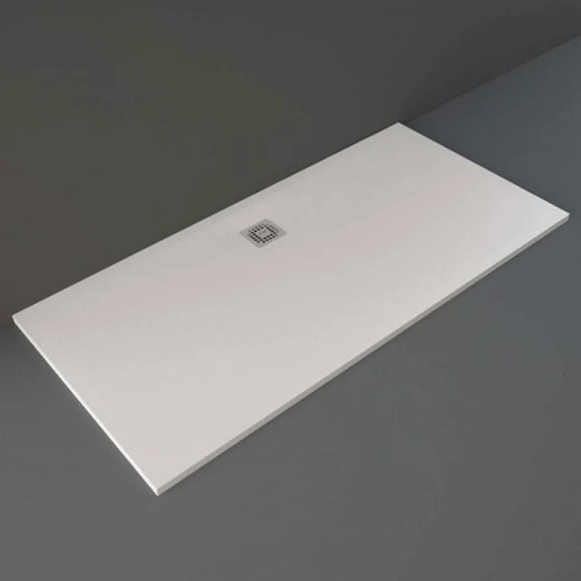 RAK Feeling Low Profile 1700 X 800mm Stone Resin White Shower Tray 3 RAK Feeling Low Profile 1700 X 800mm Stone Resin White Shower Tray