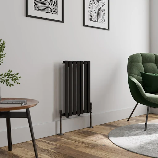 DuraTherm Horizontal Oval Tube Single Panel Designer Radiator - 600 X 420mm Black 4 DuraTherm Horizontal Oval Tube Single Panel Designer Radiator - 600 X 420mm Black - Image 2