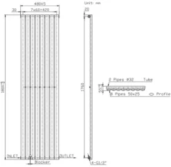 DuraTherm Vertical Oval Tube Single Panel Designer Radiator - 1800 X 480mm White -UK Bathroom Supplies Sales a7c5e6e2 a7e1 419d b2dc 0b5f9aac68f6