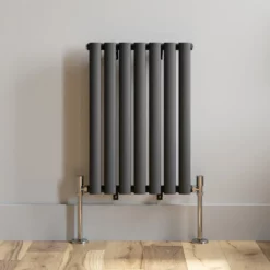 DuraTherm Horizontal Oval Tube Single Panel Designer Radiator - 600 X 420mm Anthracite -UK Bathroom Supplies Sales ad19e22c 891c 4a5c ace1 97fe4cb6fc76