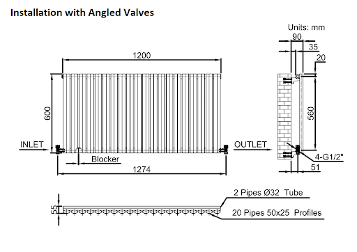 DuraTherm Horizontal Oval Tube Single Panel Designer Radiator - 600 X 1200mm White 12 DuraTherm Horizontal Oval Tube Single Panel Designer Radiator - 600 X 1200mm White - Image 10