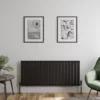 DuraTherm Horizontal Single Flat Panel Designer Radiator - 600 X 1440mm Black -UK Bathroom Supplies Sales b41c4e6d 1ca8 4eea a081 c119778d8ac2
