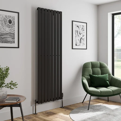 DuraTherm Vertical Single Flat Panel Designer Radiator - 1800 X 604mm Black 4 DuraTherm Vertical Single Flat Panel Designer Radiator - 1800 X 604mm Black - Image 2