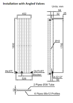 DuraTherm Vertical Single Flat Panel Designer Radiator - 1800 X 452mm White -UK Bathroom Supplies Sales b684e4eb 1f41 43b9 b36f 6b371ec3f394 1