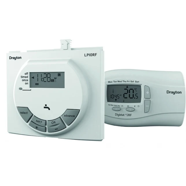 Drayton LP10RF Single Channel Programmer & Digistat+2RF Wireless Room Thermostat - RF560DR 3 Drayton LP10RF Single Channel Programmer & Digistat+2RF Wireless Room Thermostat - RF560DR