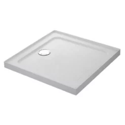 Mira Flight Low Profile 760 X 760mm Stone Resin Square Shower Tray With Waste - 4 Ups