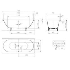 Kaldewei Classic Duo Bath 1700 X 700mm 0 Tap Holes - 290500010001 -UK Bathroom Supplies Sales bec6d106 e249 4aaa 8faf 61bcea7d3347