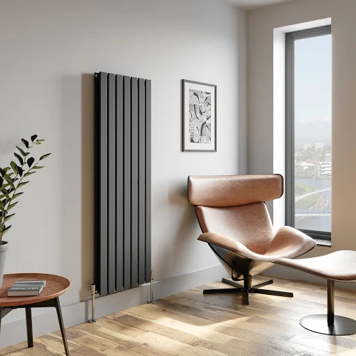 DuraTherm Vertical Double Flat Panel Designer Radiator - 1600 X 532mm Anthracite 3 DuraTherm Vertical Double Flat Panel Designer Radiator - 1600 X 532mm Anthracite