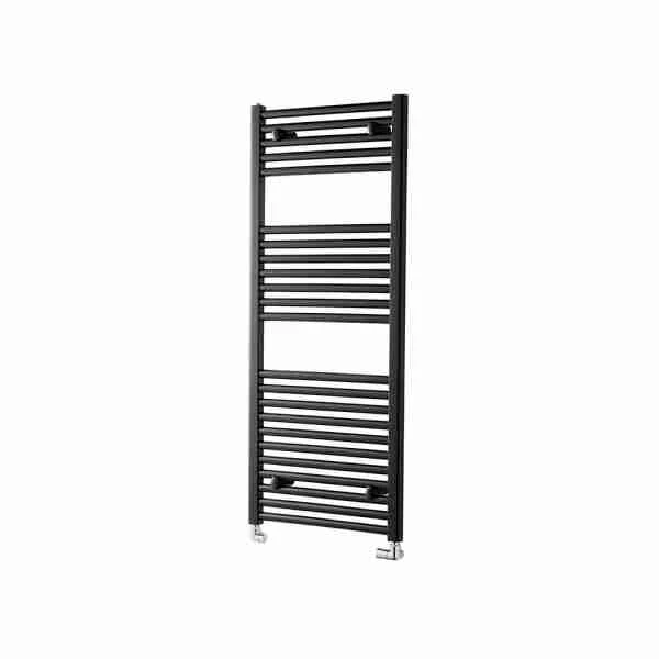 Towelrads Pisa 25mm Black Straight Heated Towel Rail 1200x400mm - 170004 3 Towelrads Pisa 25mm Black Straight Heated Towel Rail 1200x400mm - 170004