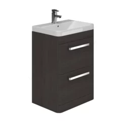 Essential Vermont 600mm Basin Unit With Basin Dark Grey - EFP400DG