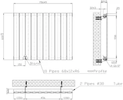 DuraTherm Horizontal Single Flat Panel Designer Radiator - 600 X 756mm Black -UK Bathroom Supplies Sales c2eb2d81 40e8 4499 bb48 a29950414312