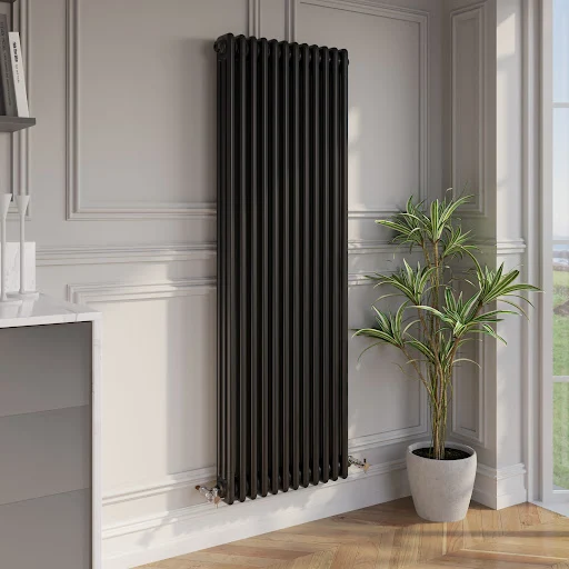 Park Lane Traditional Vertical Colosseum Triple Bar Column Radiator Black - 1600 X 560mm 4 Park Lane Traditional Vertical Colosseum Triple Bar Column Radiator Black - 1600 X 560mm - Image 2