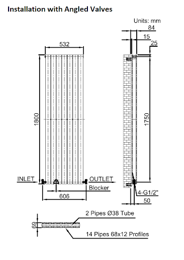 DuraTherm Vertical Double Flat Panel Designer Radiator - 1800 X 532mm White 12 DuraTherm Vertical Double Flat Panel Designer Radiator - 1800 X 532mm White - Image 10