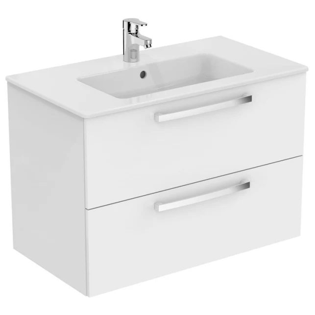 Ideal Standard Tempo 800mm 2 Drawer Basin Unit Gloss White - E3242WG 3 Ideal Standard Tempo 800mm 2 Drawer Basin Unit Gloss White - E3242WG
