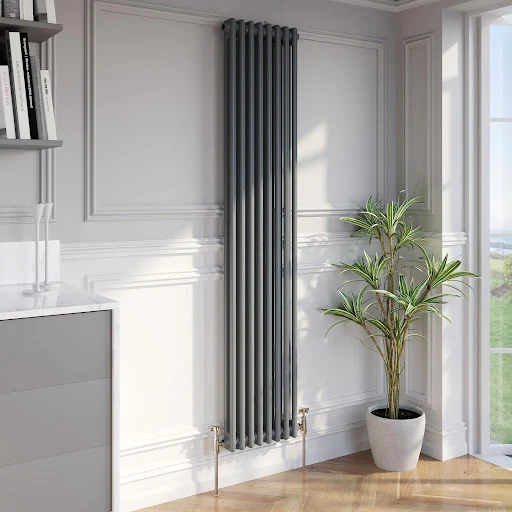 Park Lane Traditional Vertical Colosseum Double Bar Column Radiator Anthracite - 1800 X 380mm 4 Park Lane Traditional Vertical Colosseum Double Bar Column Radiator Anthracite - 1800 X 380mm - Image 2
