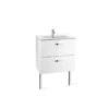 Roca Victoria Basic UNIK 600mm Basin Unit & Basin Gloss White - 855854806