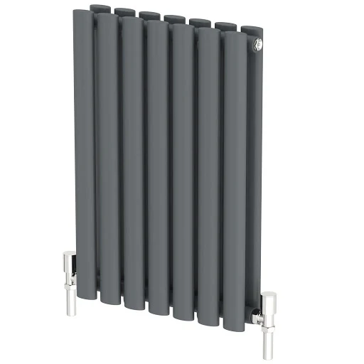 DuraTherm Horizontal Oval Tube Double Panel Designer Radiator - 600 X 420mm Anthracite 8 DuraTherm Horizontal Oval Tube Double Panel Designer Radiator - 600 X 420mm Anthracite - Image 6