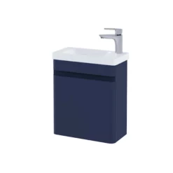 RAK Ceramics Resort 450 Cloakroom Basin Unit In Matt Denim Blue - RAKRSTWBU45604