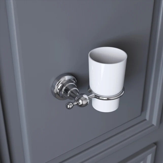 Bristan 1901 Tumbler & Holder Brass Chrome Plated N2 HOLD C 4 Bristan 1901 Tumbler & Holder Brass Chrome Plated N2 HOLD C - Image 2