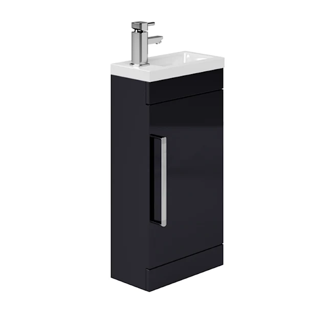 Essential Nevada 400mm Cloakroom Unit And Basin Indigo Gloss - EFP306IN 3 Essential Nevada 400mm Cloakroom Unit And Basin Indigo Gloss - EFP306IN