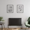 DuraTherm Horizontal Oval Tube Single Panel Designer Radiator - 600 X 1020mm Black -UK Bathroom Supplies Sales c90ba072 3bea 4640 8d49 dbc98f9d134b