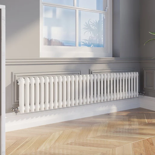 Park Lane Traditional Colosseum Double Bar Column Radiator White 300 X 1460mm 4 Park Lane Traditional Colosseum Double Bar Column Radiator White 300 X 1460mm - Image 2