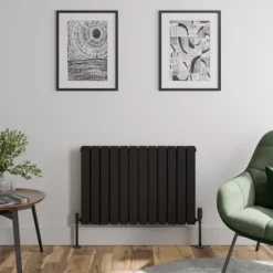 DuraTherm Horizontal Double Flat Panel Designer Radiator - 600 X 912mm Black