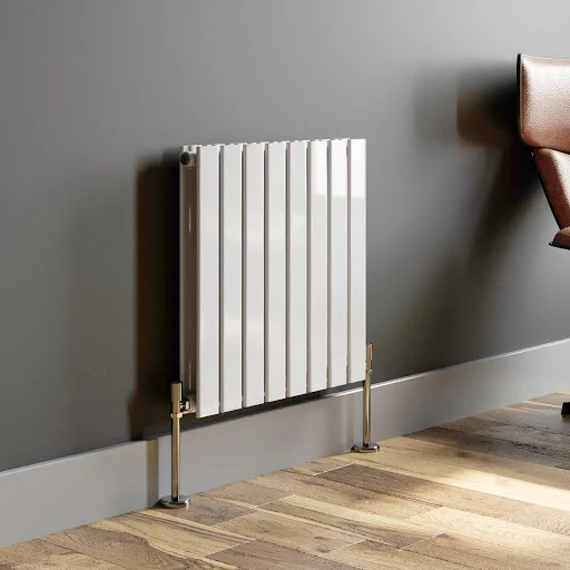 DuraTherm Horizontal Double Flat Panel Designer Radiator - 600 X 608mm White 5 DuraTherm Horizontal Double Flat Panel Designer Radiator - 600 X 608mm White - Image 3