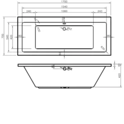 BC Designs Durham 1700mm X 700mm Double Ended Bath White - BAI048 -UK Bathroom Supplies Sales cfb4e8d6 dd77 4fa5 ac9b ccb634ac8457