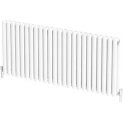 DuraTherm Horizontal Oval Tube Double Panel Designer Radiator - 600 X 1440mm White -UK Bathroom Supplies Sales d0ae723a 1a8e 44a4 b8aa 6ca257510c9b