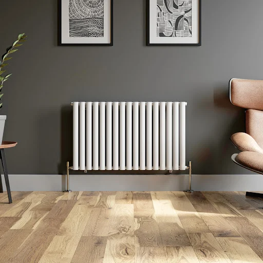 DuraTherm Horizontal Oval Tube Single Panel Designer Radiator - 600 X 1020mm White 4 DuraTherm Horizontal Oval Tube Single Panel Designer Radiator - 600 X 1020mm White - Image 2