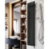 Terma Rolo Room E Electric Vertical 1800mm X 370mm Designer Radiator Heban Black - WLROR180037SIHEESMOBPX2