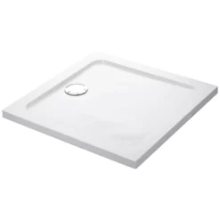 Mira Flight Low Profile 900 X 900mm Stone Resin Square Shower Tray With Waste
