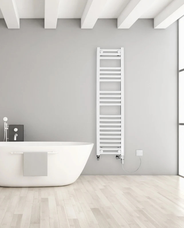 Discount Straight Dual Fuel White Towel Rail 790mm X 310mm - 3M8DF 6 Discount Straight Dual Fuel White Towel Rail 790mm X 310mm - 3M8DF - Image 4