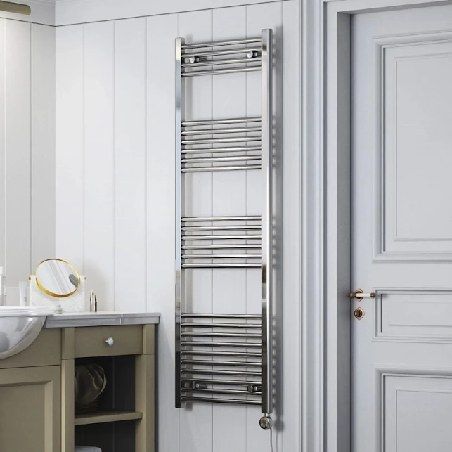 Terma Leo Electric Towel Rail With MOA Blue Element 1600x500mm Chrome - WLLLE160050-MOB 4 Terma Leo Electric Towel Rail With MOA Blue Element 1600x500mm Chrome - WLLLE160050-MOB - Image 2